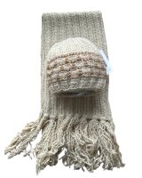  Vilnas cepure ar šalli CZ-2720 beige (55-60 cm) izpārdošana 