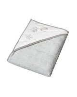  Dvielis ar kapuci OWLS grey 80x80 cm 