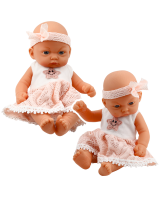  Guļoša lellīte rozā kleitā 24 cm 55761 