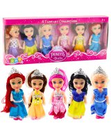  Komplekts mini-lelles princeses 11 cm, 6 gab. 56454 
