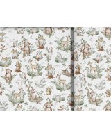  Autiņš marles FOREST ANIMALS 70x80 cm 