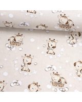  Autiņš flaneļa ar vaskadrānu GIRAFFE beige 50x60 cm (7464) 