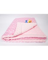  Sedziņa divpusēja MINKY Dots pink-pink 75х100 cm 