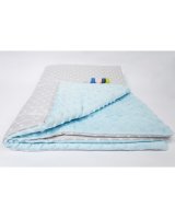  Sedziņa divpusēja MINKY Dots grey-blue 75х100 cm 