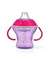  Krūze ar mīksto uzgali 180 ml BabyOno 1456/02 pink 