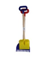  Lāpsta + grābeklis ar koka kātu 60 cm (4453) 