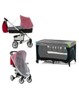  Moskītu tīkls balts XXL ratiņiem un ceļojumu gultai Akcija 