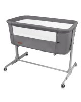  Saliekamā gulta 2-in1 NALI grey: sānu gultiņa vai brīvi stāvošā 