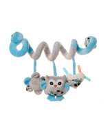  Plīša spirāle OWLS blue 4BABY OB07 Play&Edu 