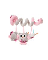  Plīša spirāle OWLS pink 4BABY OP07 