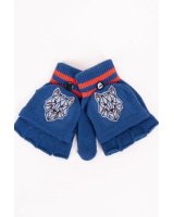  Cimdiņi 5P ar ''kapucīti'' MITTENS R-126 blue (14) 