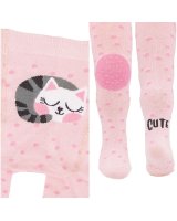  Zeķubikses rāpošanai 68/74 RAB-0025 pink cat 