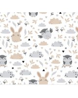  Autiņš flaneļa RABBIT&OWL 70x80 cm (4333) 