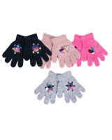  Cimdiņi 5P HOLOGRAM 16 cm RED-0068 GIRL 