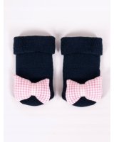  Zeķes frotē 3D SKA-0049 GIRL dark blue 