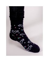  Zeķes frotē 31/34 SKF-0003 black hearts 