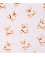  Autiņš flaneļa ar vaskadrānu TEDDY pink 50x70 cm (4258) 