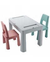  Galdiņš+krēsliņš TEGGI MULTIFUN grey/old rose/turqoise TI-011-174 