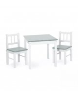 Galdiņš un divi krēsliņi JOY white/grey KLUPS [A] 