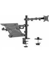  Monitora stiprinājums Gembird Adjustable Desk Mount with Monitor Arm and Notebook Tray 