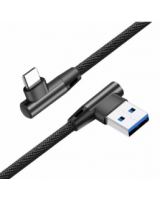  Kabelis Gembird USB Male - USB Type-C Male 1m Premium denim Angled Black 