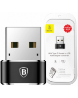  Adapteris Baseus Converter USB Male To Type-C Female Black 