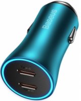  Lādētājs Baseus Golden Contractor Pro Dual Quick Charger Car Charger 2 x USB-C 40W Blue 