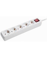  Pagarinātājs Gembird Power Cube Surge Protector 5 Sockets 1.8m White 