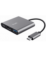  Dokstacija Trust Dalyx 3-in-1 Multiport USB-C Grey 