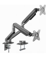  Monitora stiprinājums Gembird Desk Mounted Adjustable Monitor Double Arm Space Grey 