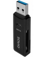  Karšu lasītājs Savio USB 3.0 SD Reader Black 