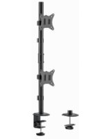  Monitora stiprinājums Gembird Adjustable 2-display Vertical Desk Mount 