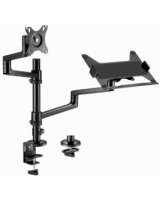  Monitora stiprinājums Gembird Desk Mounted Adjustable monitor arm with Notebook Tray 