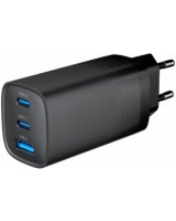  Lādētājs Gembird 3-port 65W GaN USB PowerDelivery fast Charger Black 