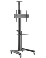  Monitora stiprinājums Gembird Aluminum TV Floor Stand with Caster Wheels Black 