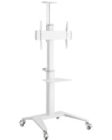  Monitora stiprinājums Gembird Aluminum TV Floor Stand with Caster Wheels White 