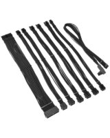  PSU kabeļu pagarinātāji Kolink Core Pro Braided Cable Extension Kit 12V-2x6 Type 2 - Jet Black 