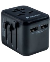  Adapteris Verbatim Universal Travel 2 x USB 