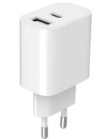  Lādētājs Gembird USB Type-C + USB Type-A White 
