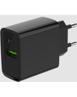  Lādētājs Gembird USB Type-C + USB Type-A Black 