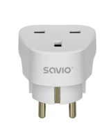  Strāvas adapteris SAVIO Travel adapter UK socket - EU plug 