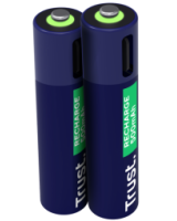  Baterijas Trust USB-C Rechargeable AAA Batteries 2pack 