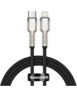 Kabelis Baseus Metal Type C - Lightning 1m Melns 