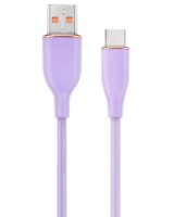  Kabelis Gembird Premium silicon USB-A Male - USB Type-C Male 1.5m Violet 