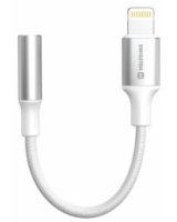  Adapteris Swissten Lightning Male - 3.5mm Female White 