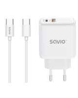  Lādētājs Savio Quick charger 30W with USB-C - USB-C cable 