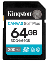  Atmiņas karte Kingston 64GB SDXC Canvas Go Plus Gen4 