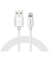  Kabelis SAVIO USB-A – Lightning 1 m, White, 2.4A 