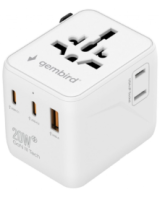  Adapteris Gembird universal travel adapter 20W 