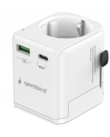  Adapteris Gembird Grounded Universal Travel Adapter 20W 